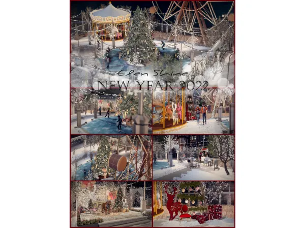 Alpha [ES] New Year 2022 by Elen Shine - The Sims 4 Custom Content