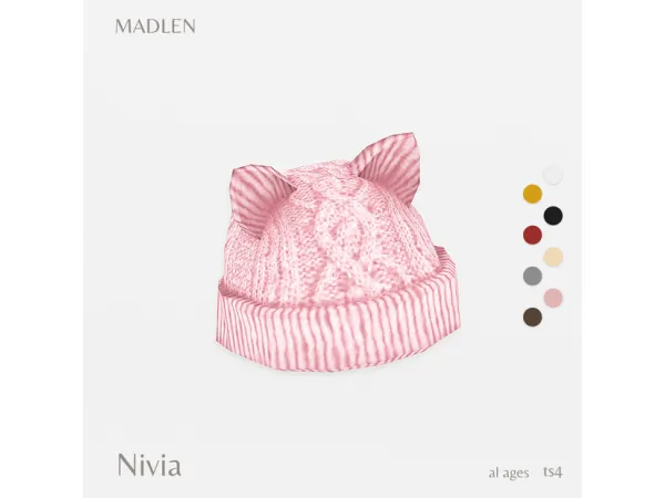 Maxis Match Nivia Hat by Madlen - The Sims 4 Custom Content