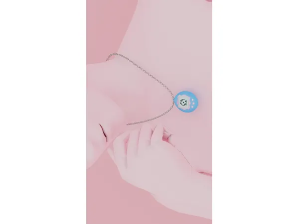 Alpha tamagotchi necklace by simsfinds - The Sims 4 Custom Content