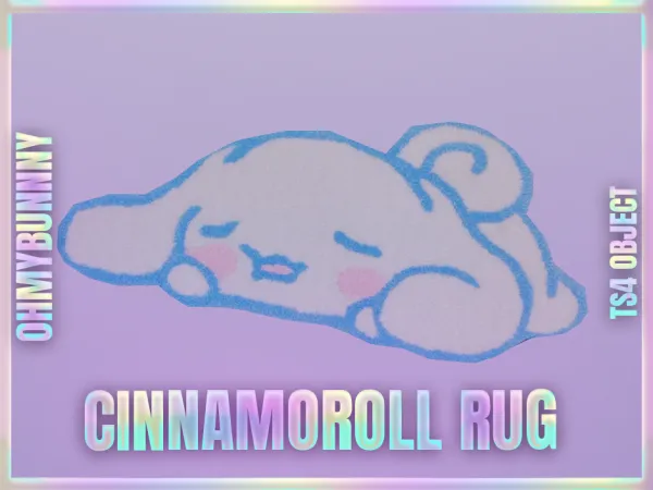 Alpha c i n n a m o r o l l r u g - The Sims 4 Custom Content