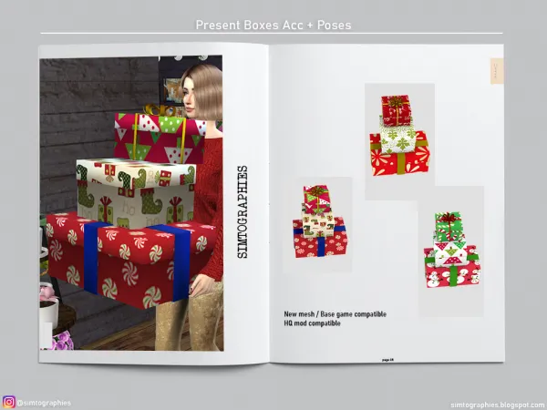 Maxis Match Oresent Boxes Acc and Poses - The Sims 4 Custom Content