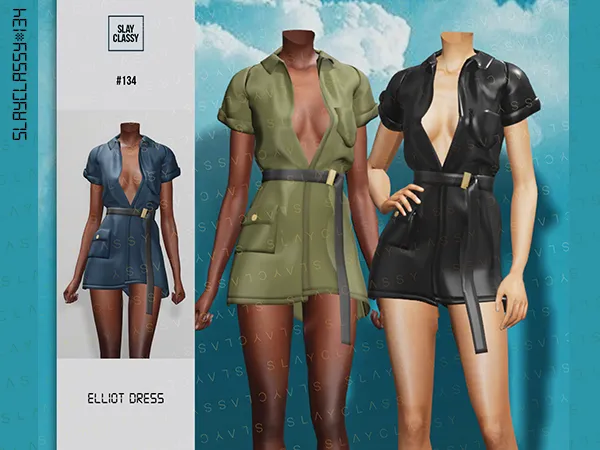 Alpha SC134 ELLIOT DRESS by slayclassy - The Sims 4 Custom Content