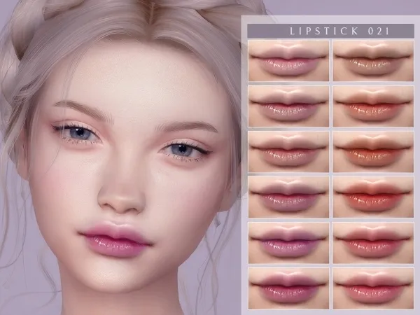 Alpha Lipstick 021 by Lutessasims - The Sims 4 Custom Content