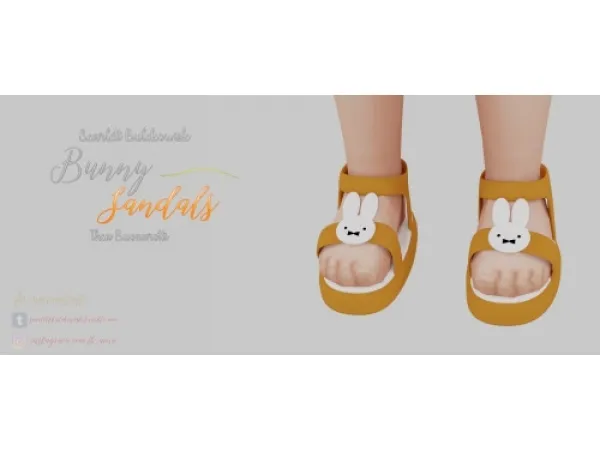 Mix [Scarlett Bulckowisk] Bunny Sandals - The Sims 4 Custom Content