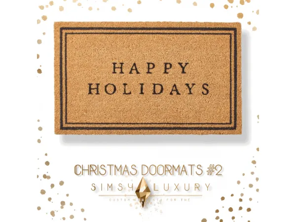 Mix Christmas doormats 2 by Sims4Luxury - The Sims 4 Custom Content