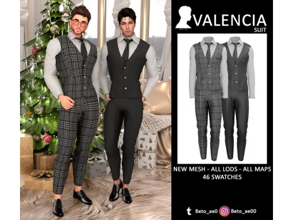 Alpha Valencia (Suit) by simsfinds - The Sims 4 Custom Content