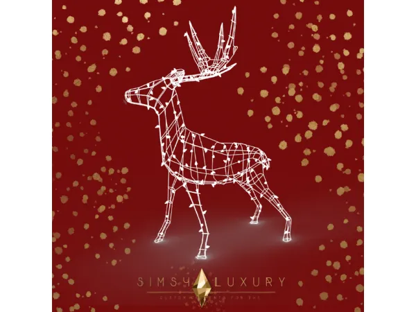 Mix Christmas Reindeer Light is here by Sims4Luxury - The Sims 4 Custom Content