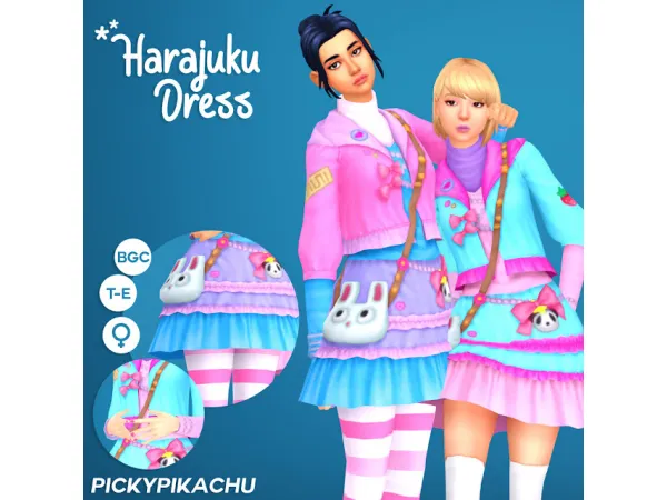 Maxis Match HarajukuDress by pickypikachu - The Sims 4 Custom Content