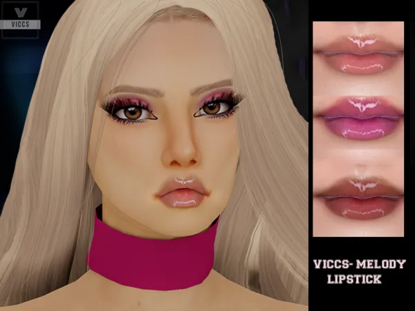 Alpha VICCS_MELODY LIPSTICK - The Sims 4 Custom Content