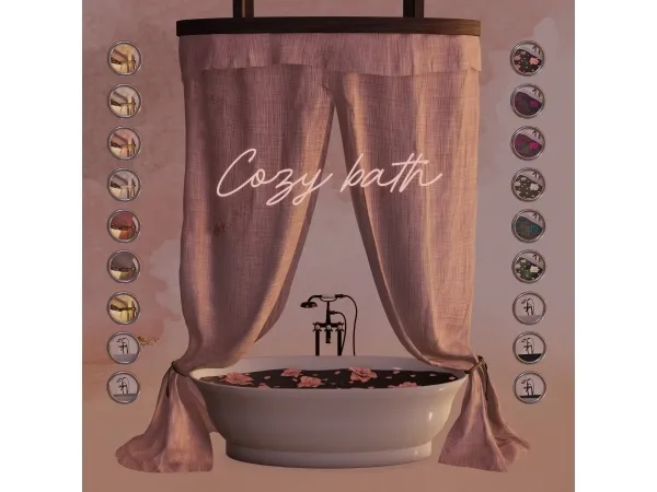The Sims 4 CC pack - Cozy bath
