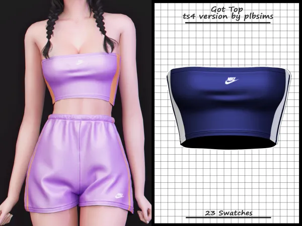 Alpha Got Top (Girls on Top) by plbsims - The Sims 4 Custom Content