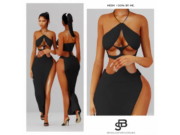 Alpha ANTONELLA DRESS - The Sims 4 custom content
