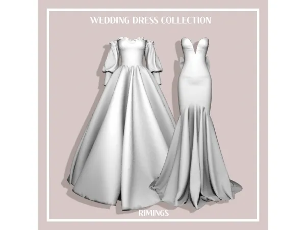 Alpha [RIMINGS] Wedding Dress Set by simsfinds - The Sims 4 Custom Content