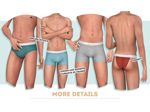Maxis Match SOLSTAR Underwear for Men - The Sims 4 Custom Content