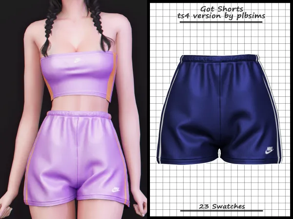 Alpha Got Shorts (Girls on Top) by plbsims - The Sims 4 Custom Content