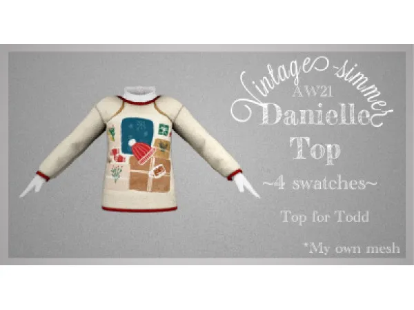 Alpha Danielle Top by simsfinds - The Sims 4 Custom Content