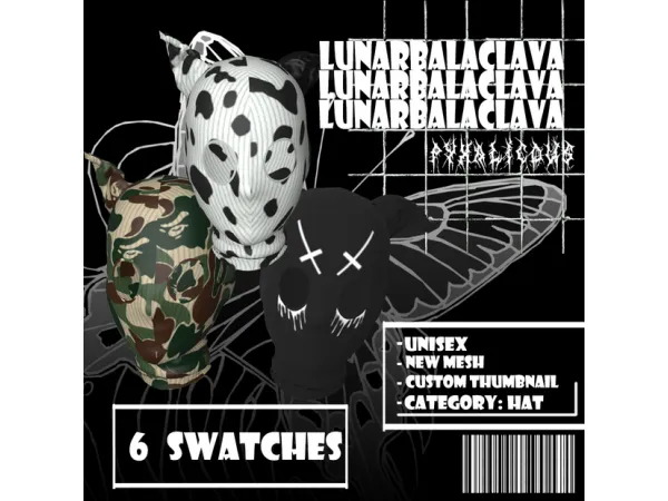 Alpha lunar balaclava by pyx - The Sims 4 Custom Content