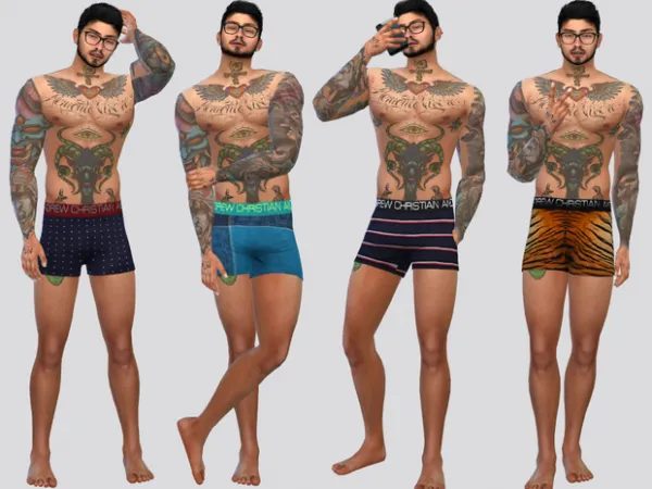 Mix Andrew Christian Insp Boxer (Mick) by simsfinds - The Sims 4 Custom Content