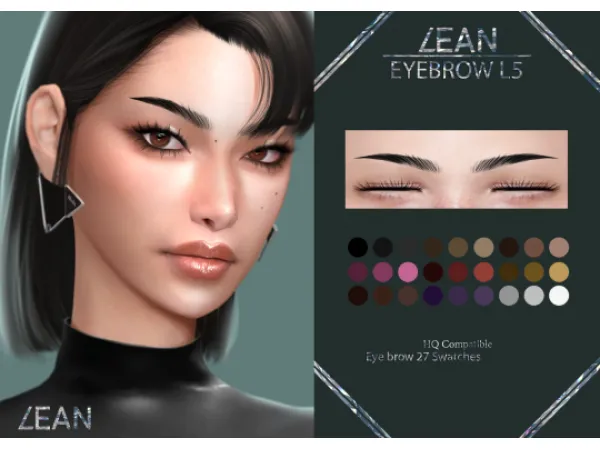Alpha EYEBROW L5 (FREE) by LEAN - The Sims 4 Custom Content