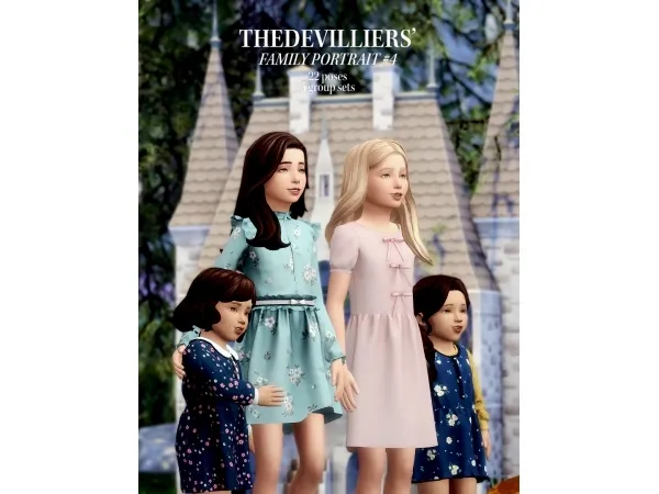Maxis Match THEDEVILLIERS family portraits 4 - The Sims 4 Custom Content