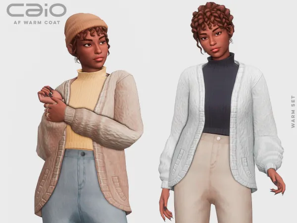 Maxis Match Warm Coat (Female) by caio-cc - The Sims 4 Custom Content