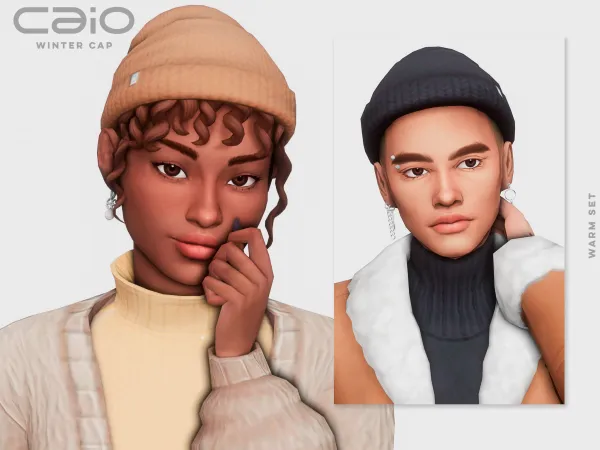 Maxis Match Winter Cap by caio-cc - The Sims 4 Custom Content