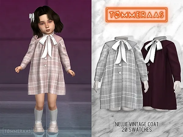 Alpha TØMMERAAS Nellie Vintage Coat (28) - The Sims 4 Custom Content