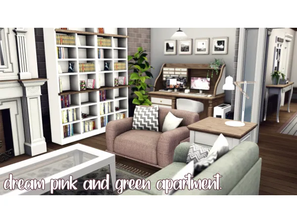 dream pink and green apartment - The Sims 3 Custom Content