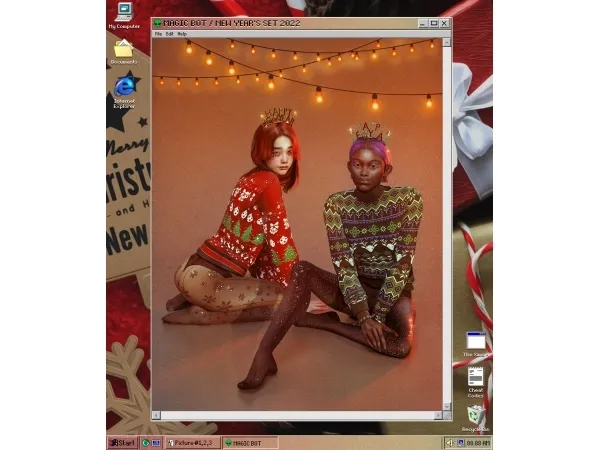 Mix NEW YEAR'S SET by MAGIC BOT - The Sims 4 Custom Content