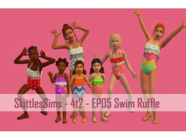SKITTLESSIMS 4T2 EP05 Swim Ruffle CF PF by simsfinds - The Sims 2 Custom Content