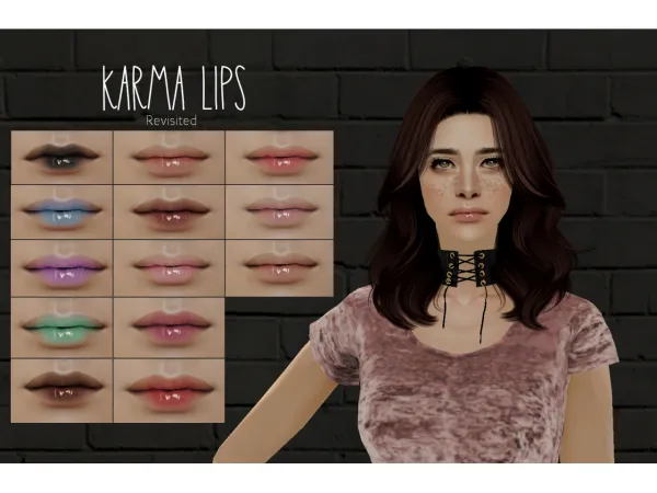 Karma Lips [Revisited] by simsfinds - The Sims 2 Custom Content