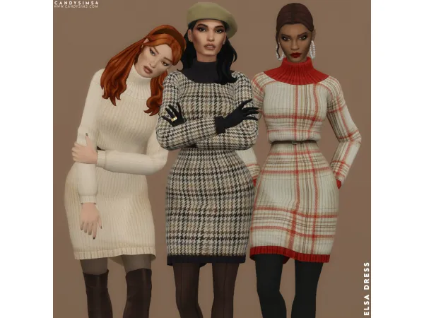 Maxis Match ELSA DRESS by simsfinds - The Sims 4 Custom Content