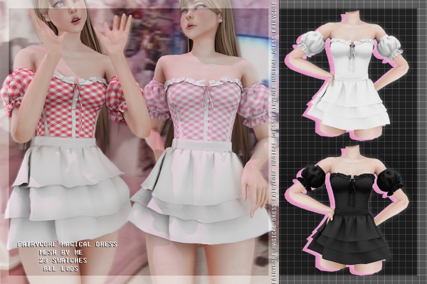 Alpha Fairycore magical dress Babyetears by babyetears - The Sims 4 Custom Content