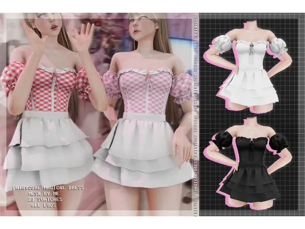 Alpha Fairycore magical dress Babyetears - The Sims 4 Custom Content