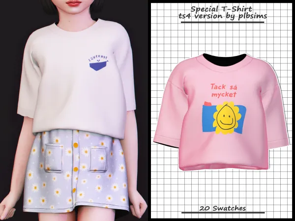 Alpha Special T Shirt by plbsims - The Sims 4 Custom Content