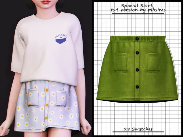 Alpha Special Skirt - The Sims 4 Custom Content