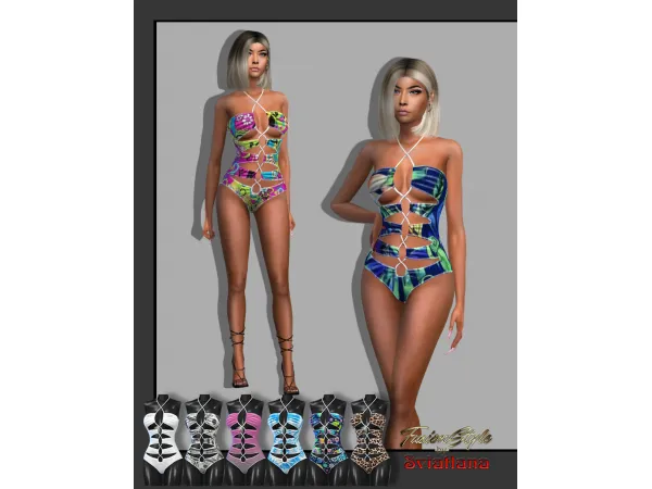 Alpha Swimsuit for the beach by fusionstylesims4 - The Sims 4 Custom Content