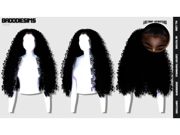 Alpha LEXI HAIR by simsfinds - The Sims 4 Custom Content