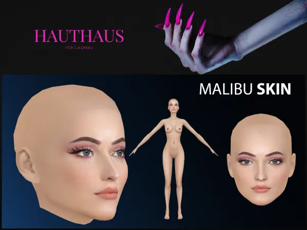 Alpha MALIBU SKIN by HAUTHAUS - The Sims 4 Custom Content