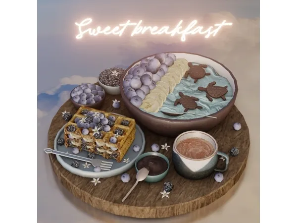 Alpha Sweet breakfast by puffersuffer - The Sims 4 Custom Content