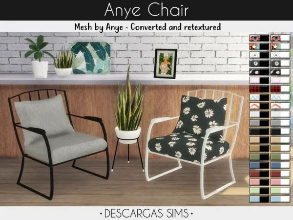 Mix Anye Chair by descargassims - The Sims 4 Custom Content