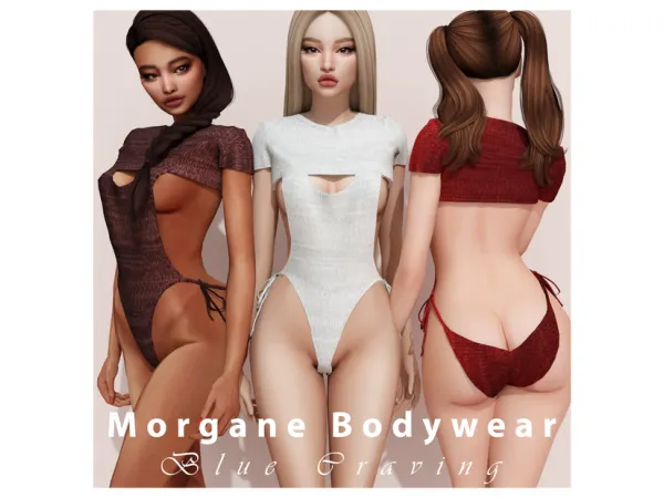 Alpha Blue Craving Morgane Bodywear by bluecraving - The Sims 4 custom content