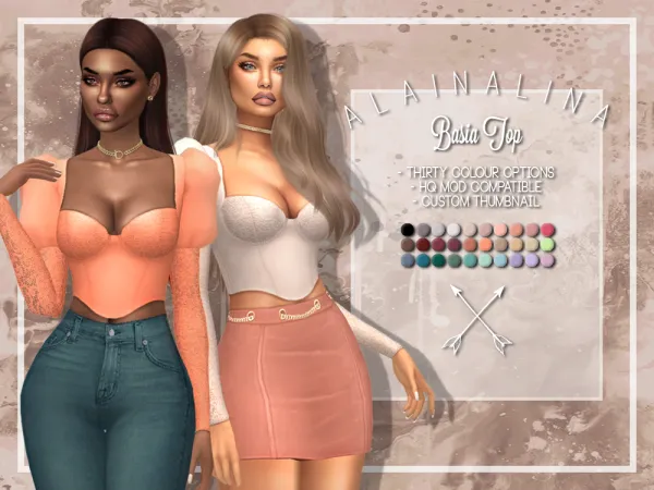 Maxis Match Basia Top by alainalina - The Sims 4 Custom Content