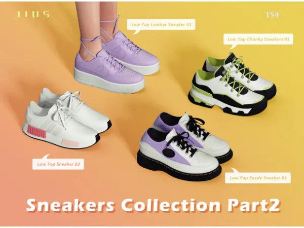 Sneakers Collection Part 2 Sims by Jius - The Sims 4 Custom Content