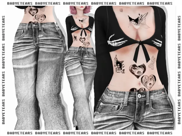 Alpha tired mini set by babyetears - The Sims 4 Custom Content