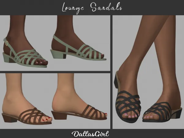 Mix Lounge Sandals by simsfinds - The Sims 4 Custom Content