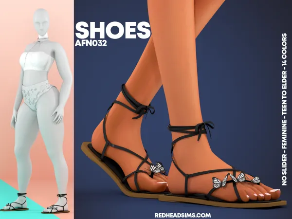 Alpha AF SHOES N032 NO SLIDER - The Sims 4 Custom Content