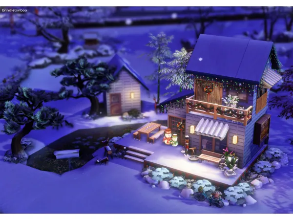 Maxis Match TINY JAPANDI HOLIDAY HOME - The Sims 4 Custom Content