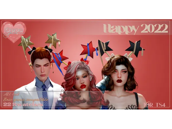 Alpha HAPPY NEW YEAR OPPASIMS - The Sims 4 Custom Content