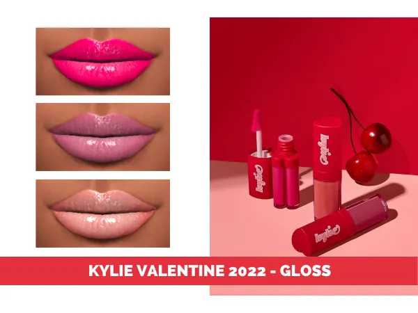 Mix KYLIE VALENTINE 2022 GLOSS by fifthscreations - The Sims 4 Custom Content